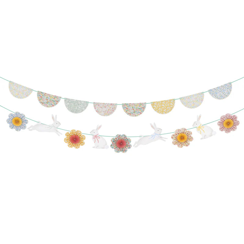 Decorative paper garland with Liberty bunnies 2.1m