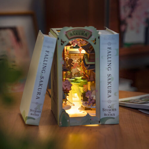 Kit κατασκευής - DIY βιβλιοπωλείο μινιατούρα - Falling Sakura 14ετών+