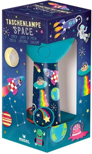 Παιδικό φακός 4LED Διάστημα 14.5x6.8x6.8εκ. Moses
