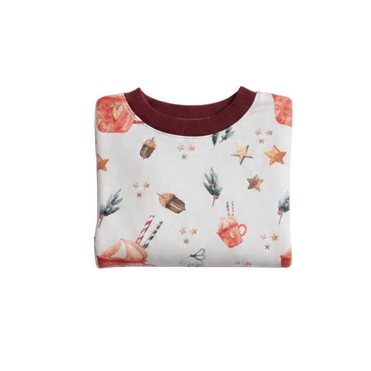 Kids' organic cotton sweatshirt Xmas 'Warm Wishes'-Miley+Moss 3m-5y
