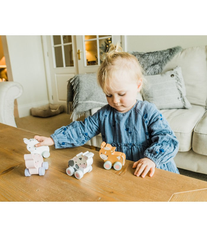 Ξύλινο παιδικό παιχνίδι Προβατάκι τρεχαλάκι 12M+