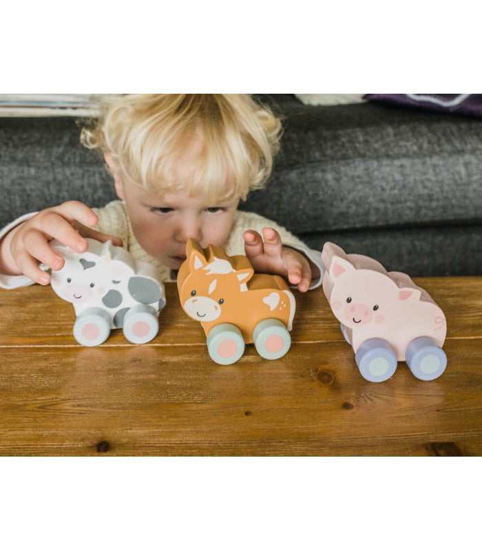 Ξύλινο παιδικό παιχνίδι Προβατάκι τρεχαλάκι 12M+