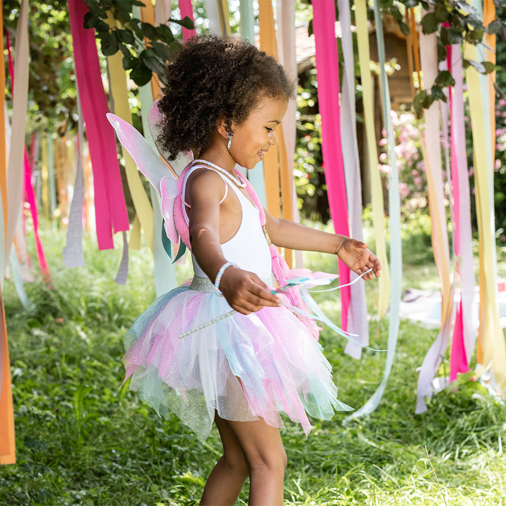 Παιδική στολή 'ροζ-μέντα Πεταλούδα' με φτερά και ραβδί 4-6 ετών Great Pretenders