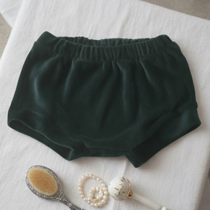 Baby bloomers shorts in velvet green 0-5 years