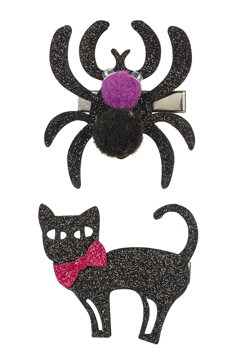Hair clip spider cat set of 2