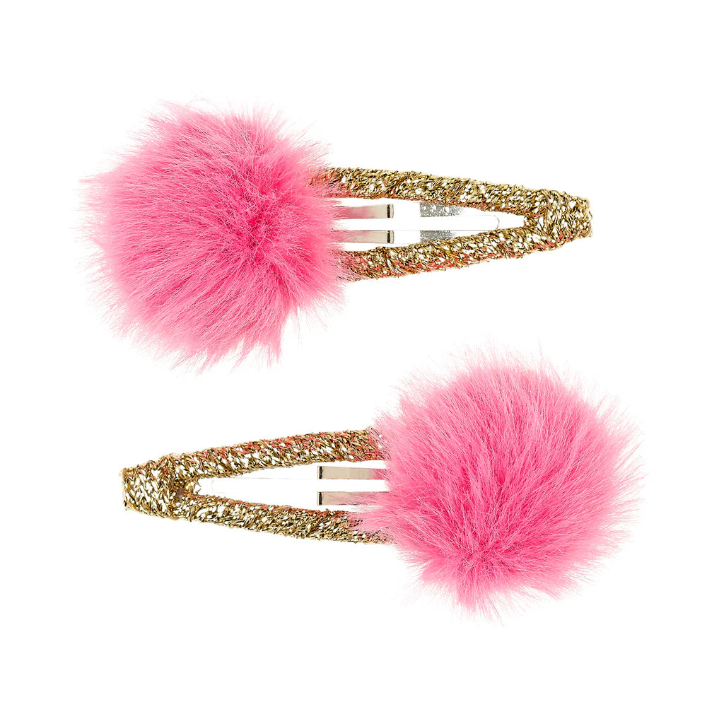 Kids  fuchsia hair clips 2pcs Souza