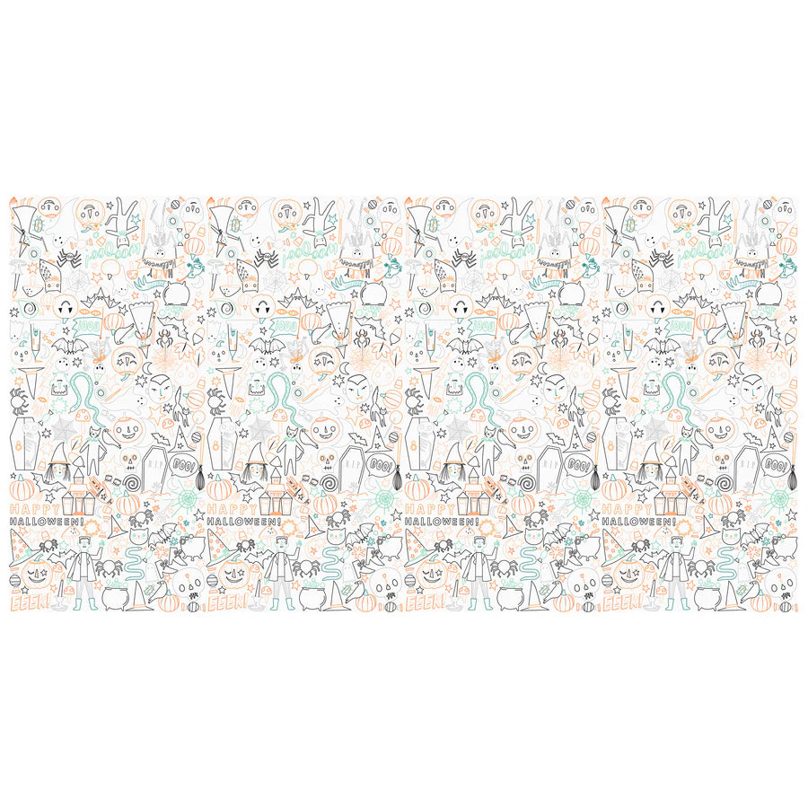 Halloween Color In Activity Tablecloth 