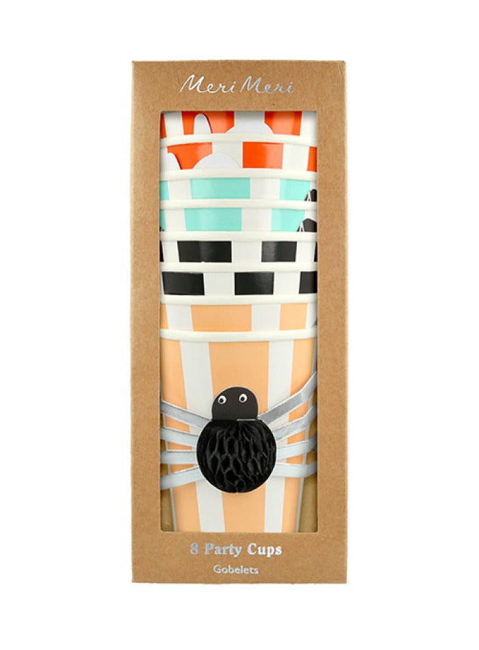 Set of 8 Halloween Honeycomb Party Paper Cups 256ml - Meri Meri