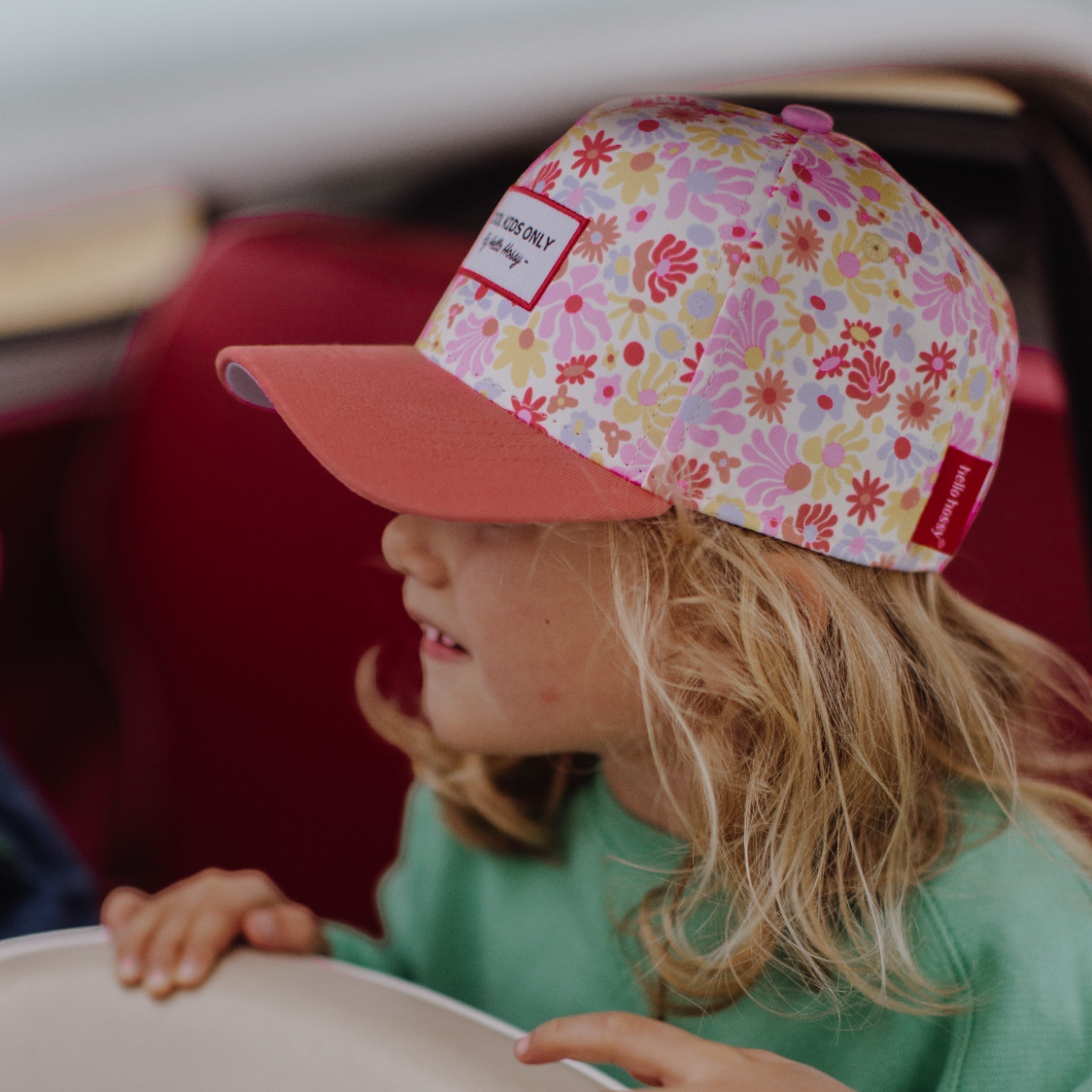 Παιδικό καπέλο jockey Retro Flowers 9Μ-6Y+ Hello Hossy
