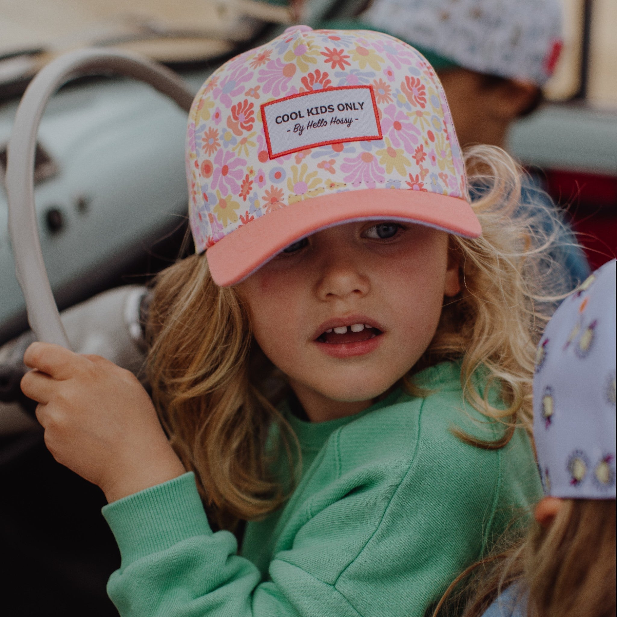 Παιδικό καπέλο jockey Retro Flowers 9Μ-6Y+ Hello Hossy