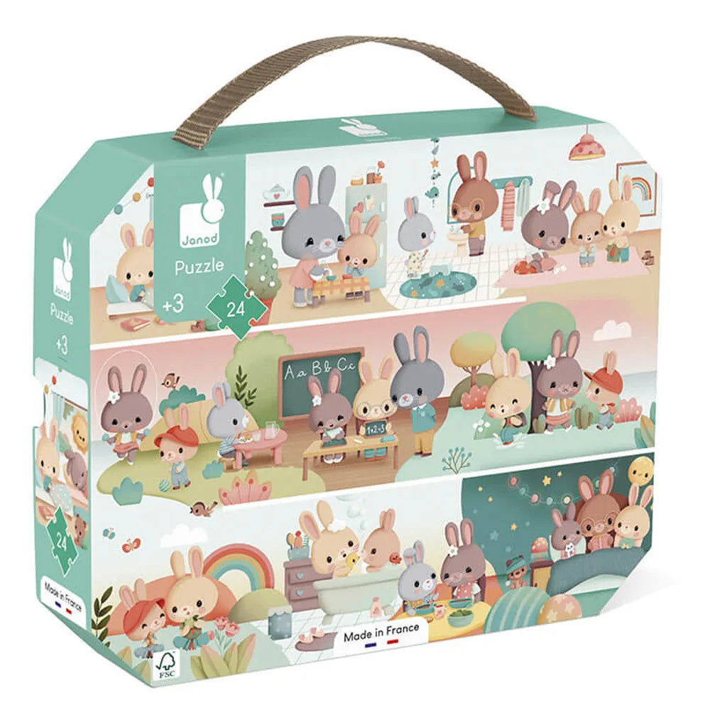 Παζλ 24 κομματιών A day 3-5 ετών Janod