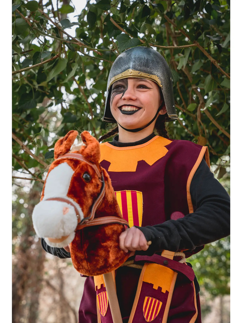 Παιδικό Ξύλινο Σπαθί 50εκ. με υφασμάτινη θήκη - Ιππότης 3+