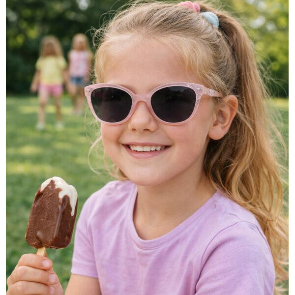 KiETLA Kids Sunglasses 6-9 years Butterfly Pink Glitter