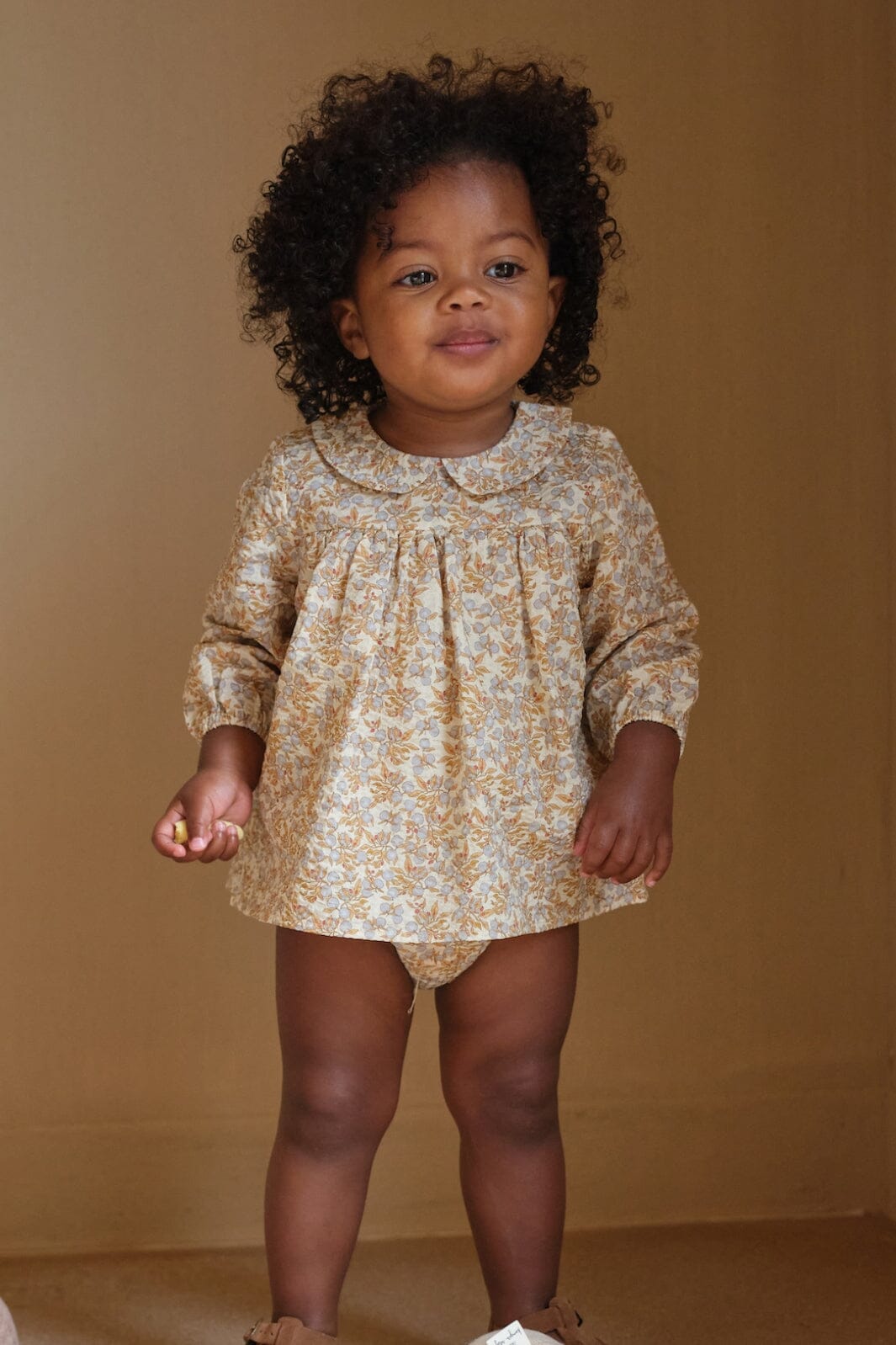 Children's Luna Romper with ruffle collar 3M-3Y Orangery Blue Konges Slojd