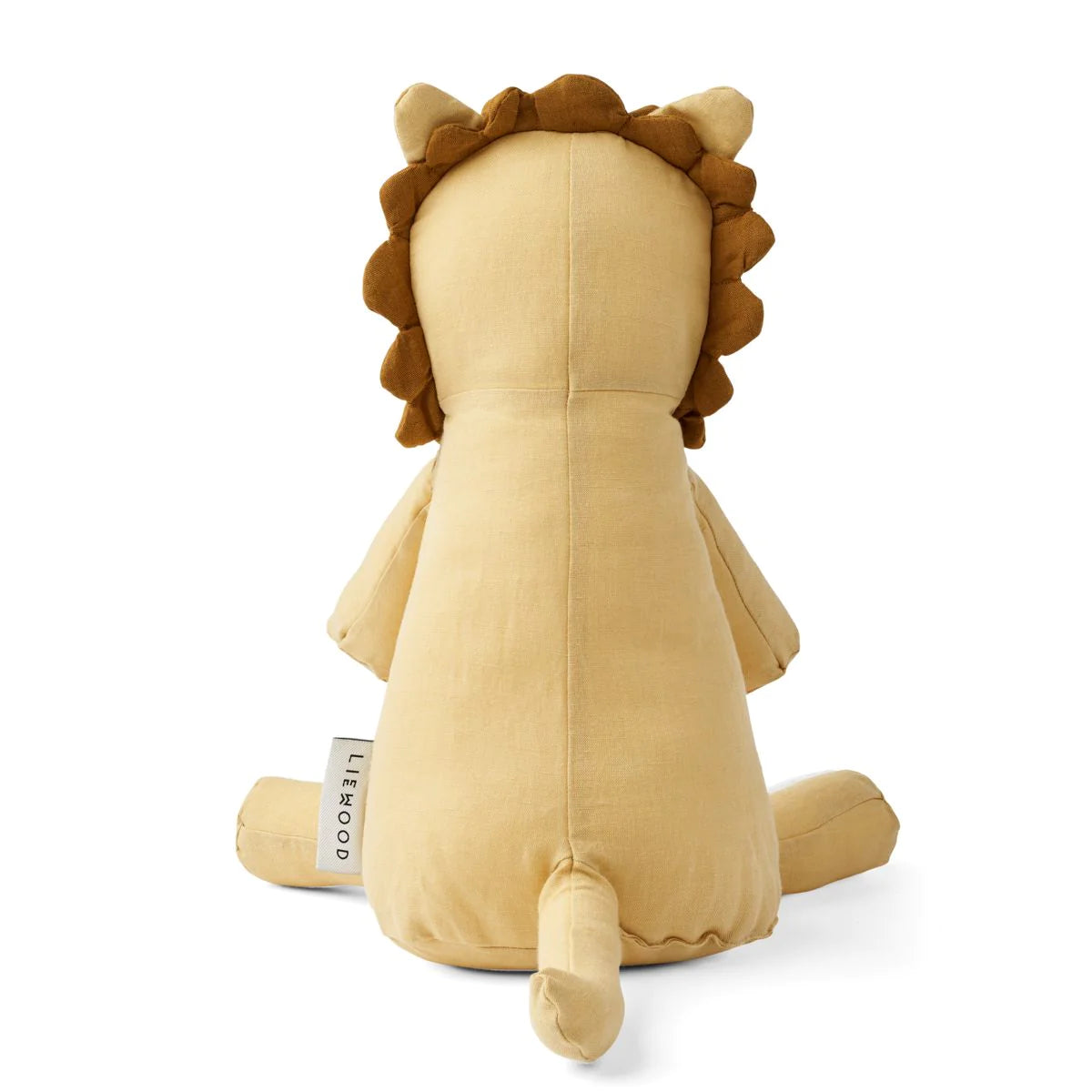 55% organic cotton and 45% linen Halfdan  Lion Yellow Mellow plush doll - Liewood