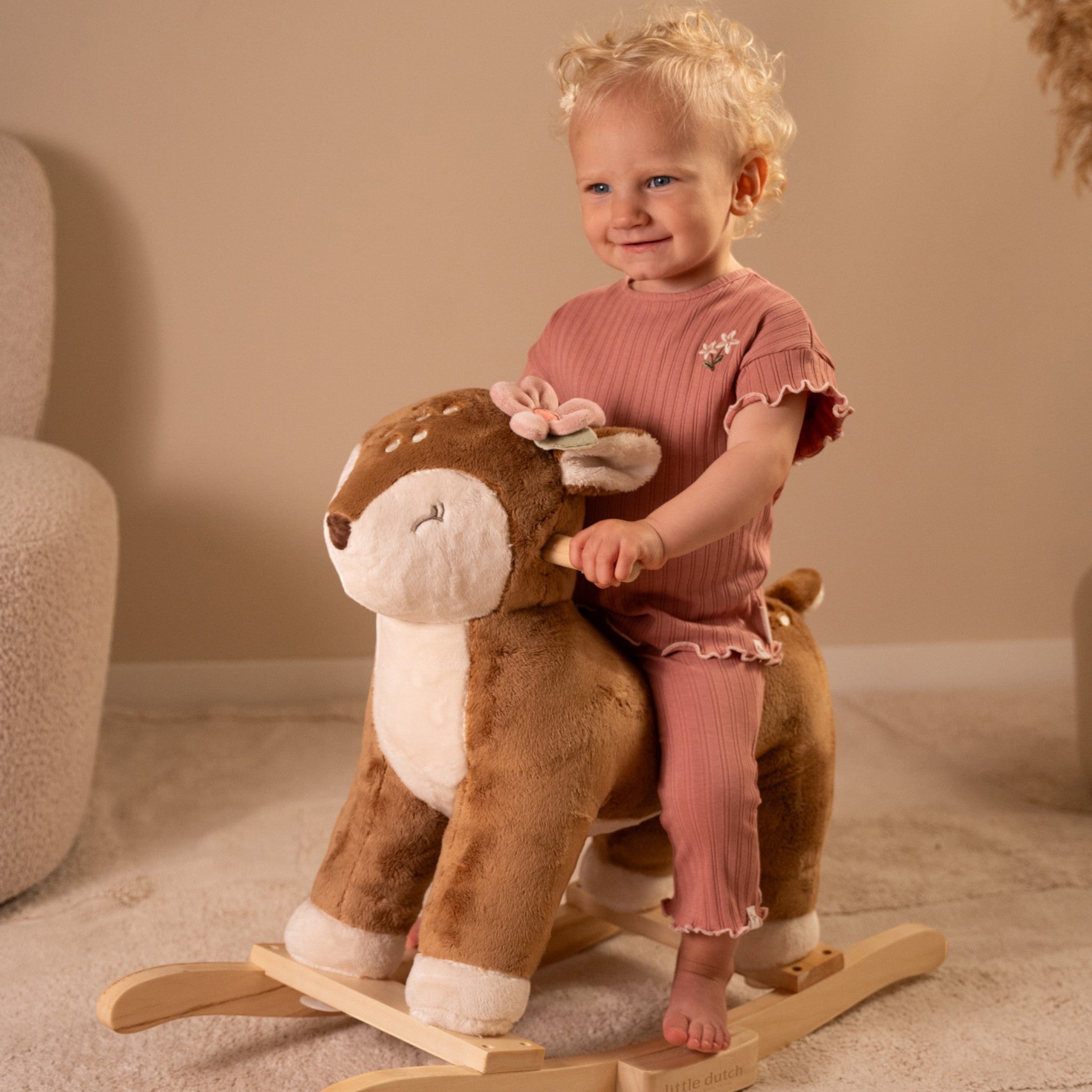 Kid's Rocking Deer Fairy Garden 18months+ Little Dutch