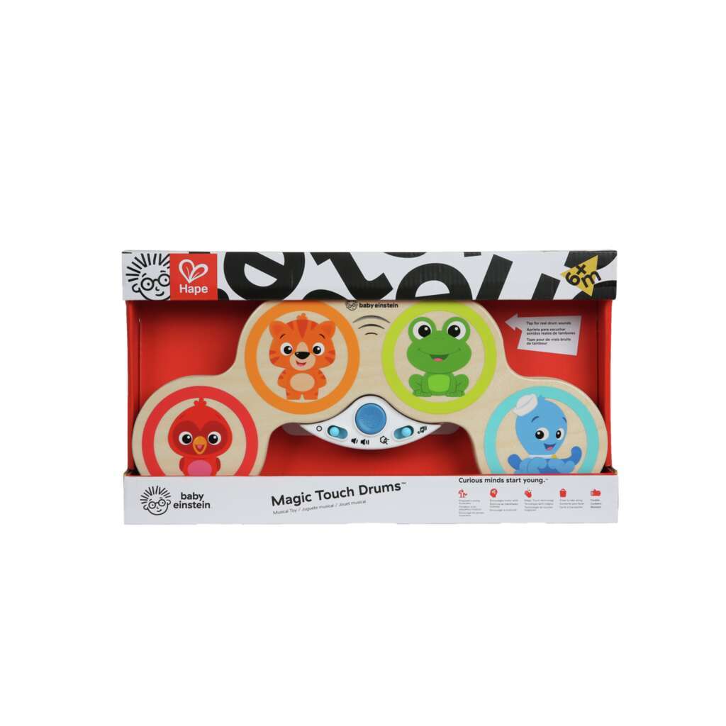 Wooden Magic Touch Drums 6M+ Hape Kids