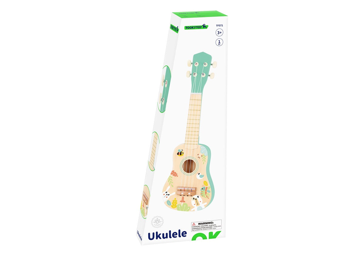 Ξύλινο παιδικό παιχνίδι Κιθάρα με 4 χορδές 3 ετών+ Tooky Toy