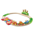 Παιδικό ξύλινο σετ Σιδηρόδρομος Music & Monkeys 18μηνών+ Hape Railway