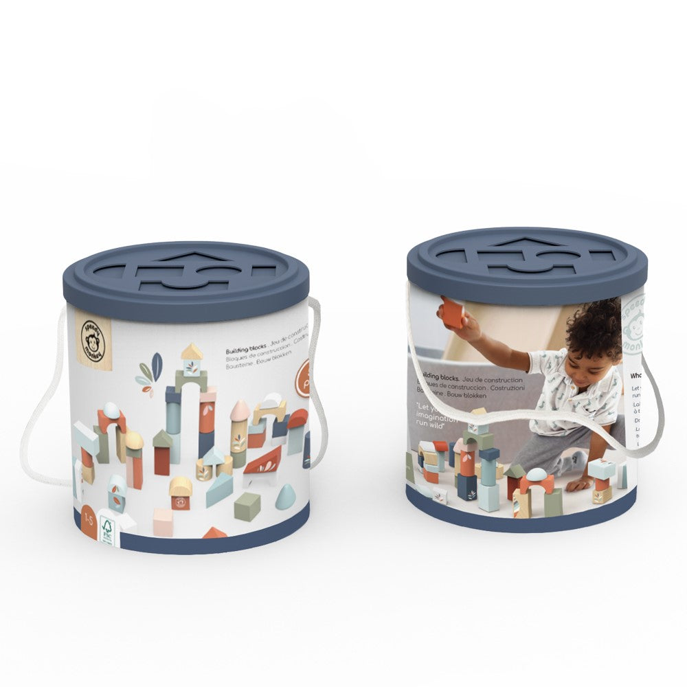 Wooden Building Blocks 50pcs 1-5Y Speedy Monkey 