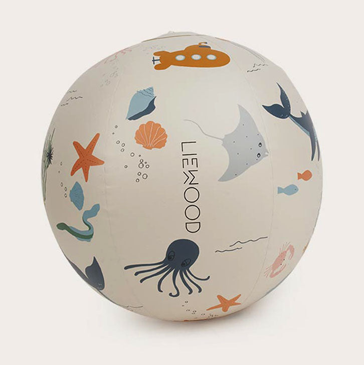 Kid's inflatable ball with sprinkler Luis Sea Creature/Sandy - Liewood 60cm
