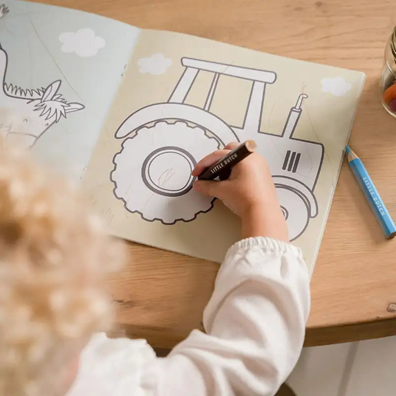 Παιδικό μπλοκ ζωγραφικής με νερομπογιές 21x30cm 3+ετών Little Dutch Farm