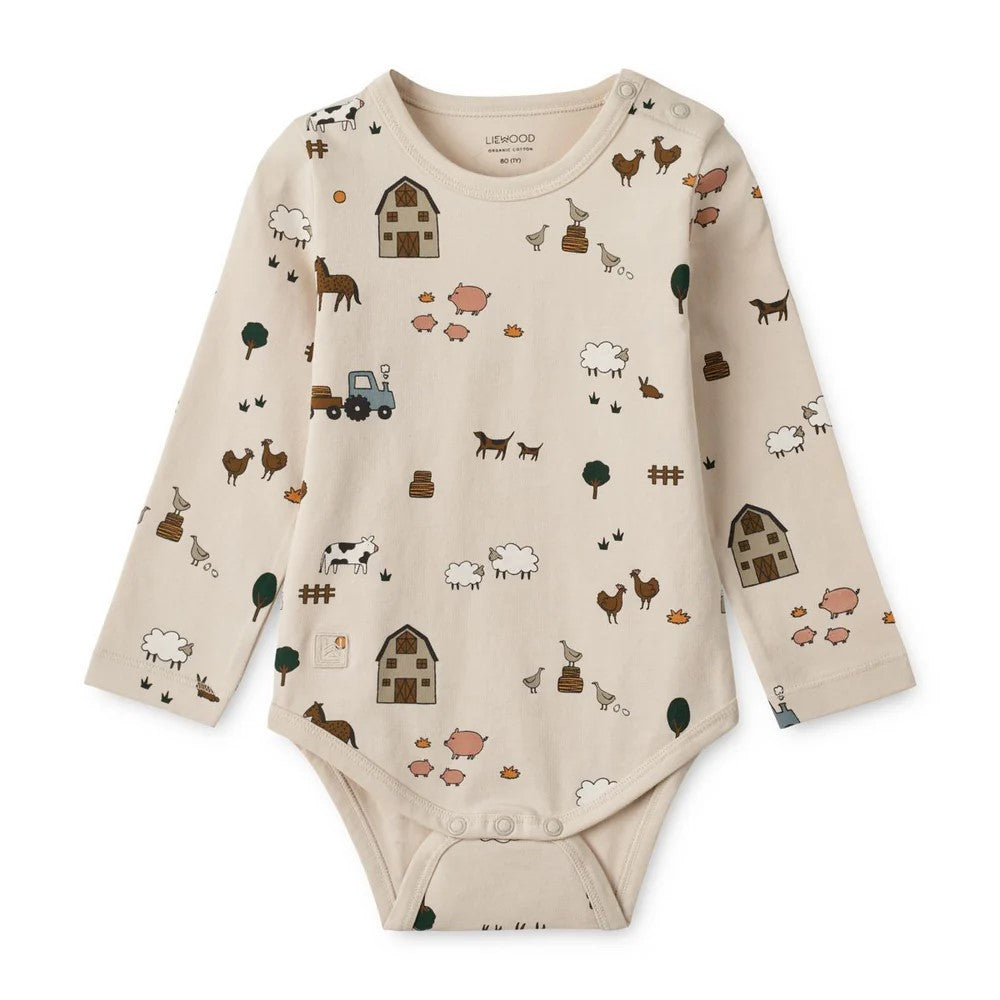 Set of 2 Baby Romper Farm - organic cotton - 3 to 24 months Liewood