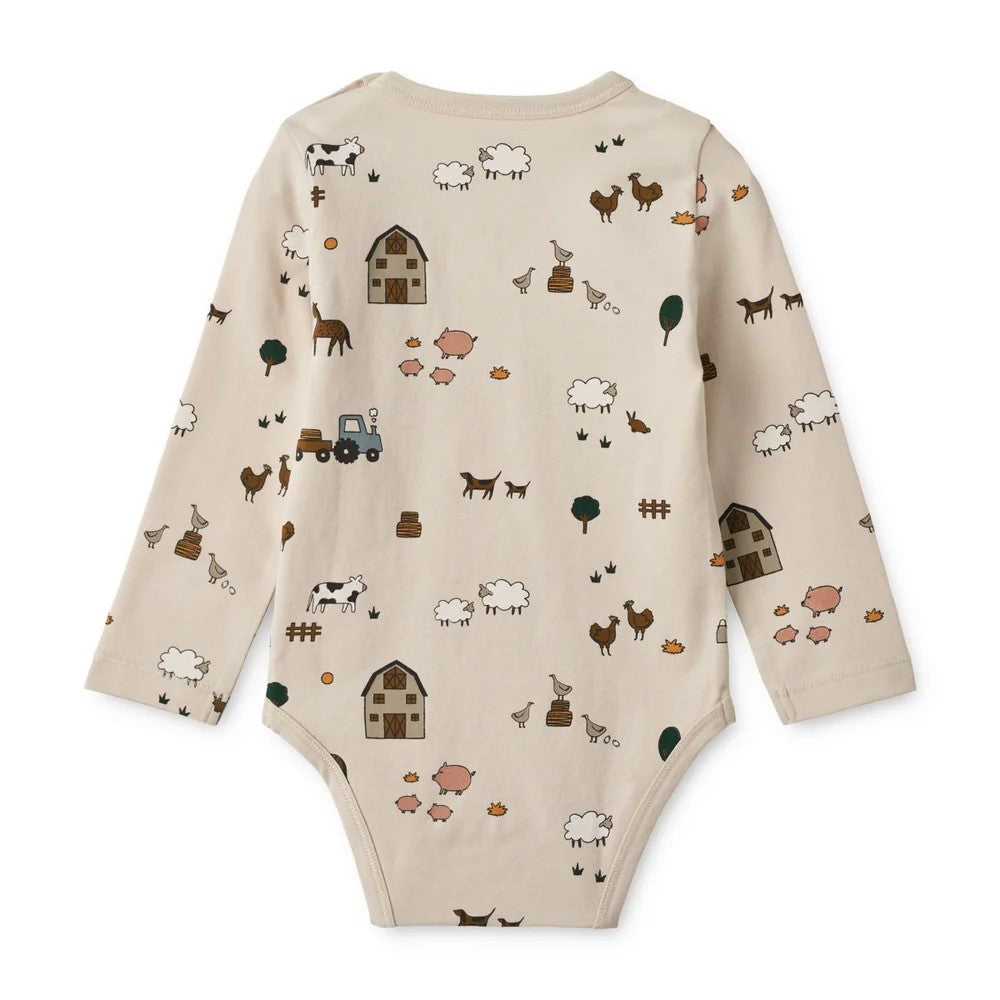 Set of 2 Baby Romper Farm - organic cotton - 3 to 24 months Liewood