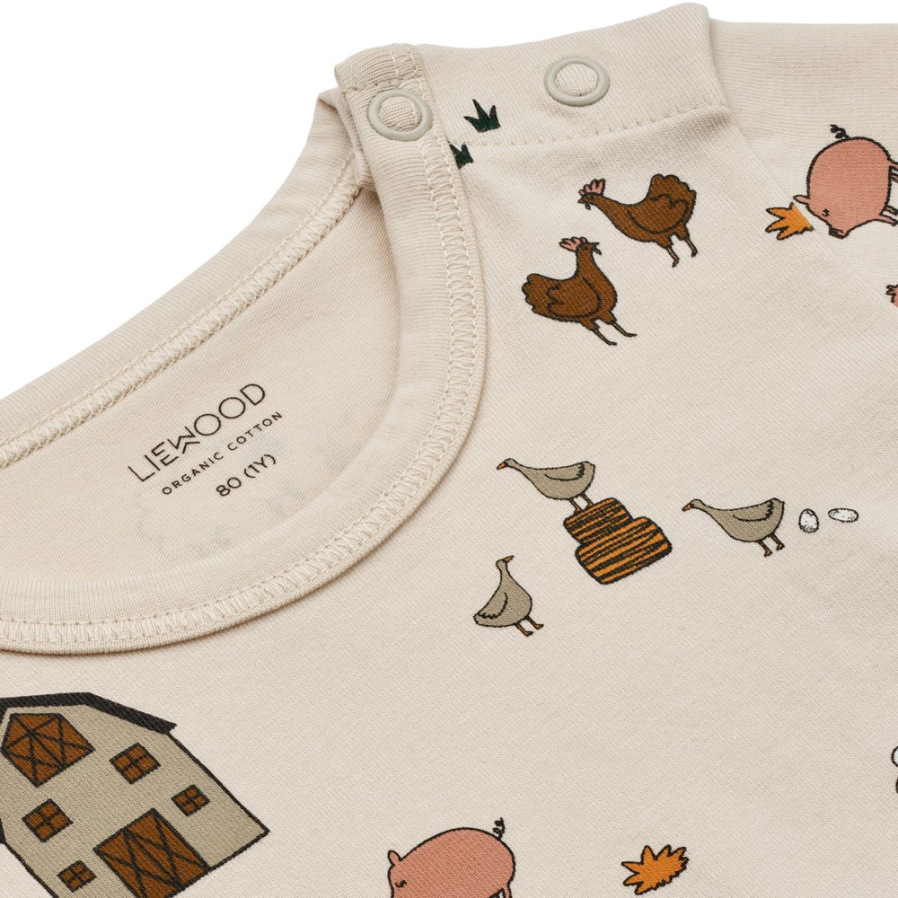 Set of 2 Baby Romper Farm - organic cotton - 3 to 24 months Liewood