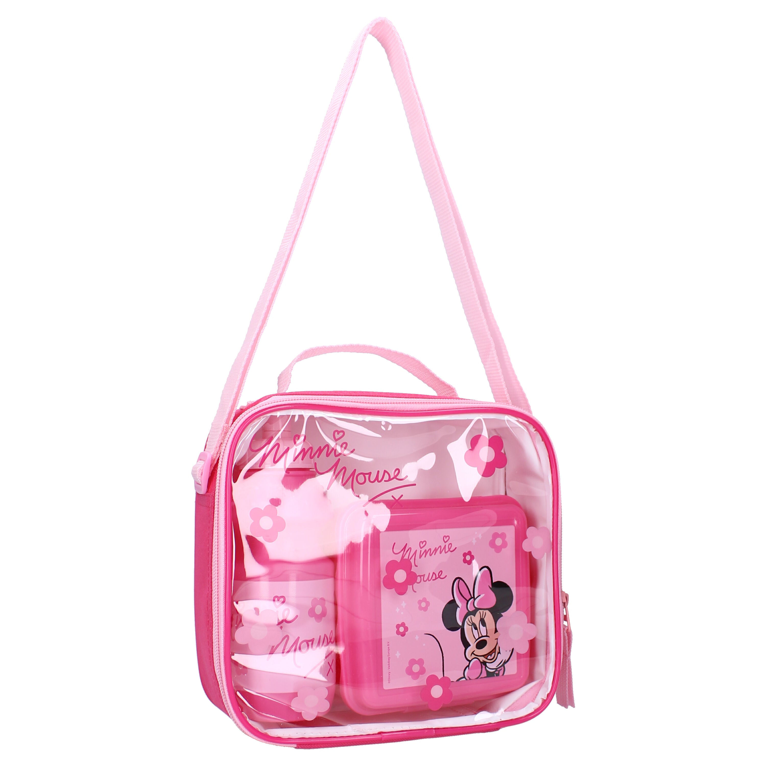 Παιδικό τσαντάκι με σετ δοχείο φαγητού +παγούρι Minnie Mouse