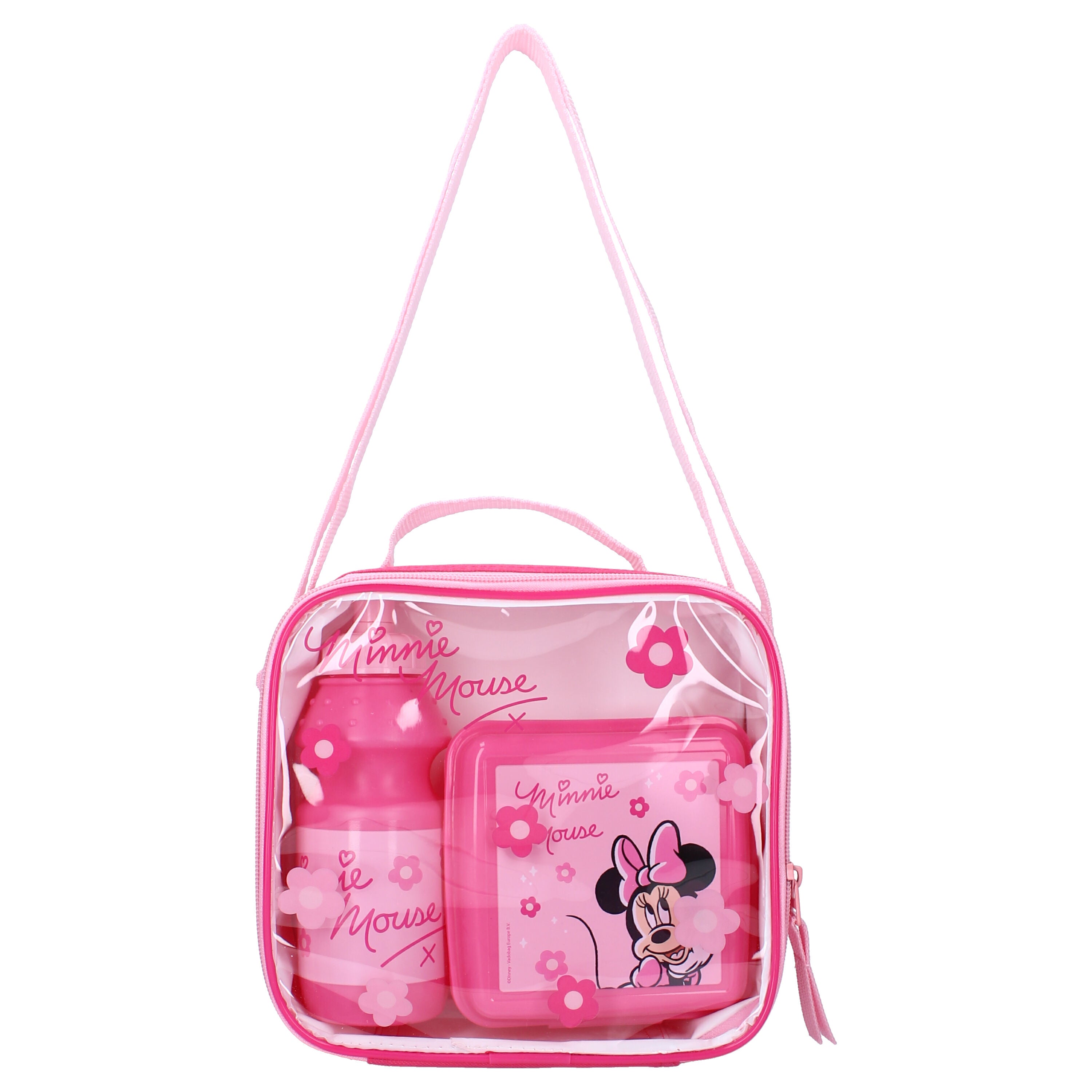 Παιδικό τσαντάκι με σετ δοχείο φαγητού +παγούρι Minnie Mouse