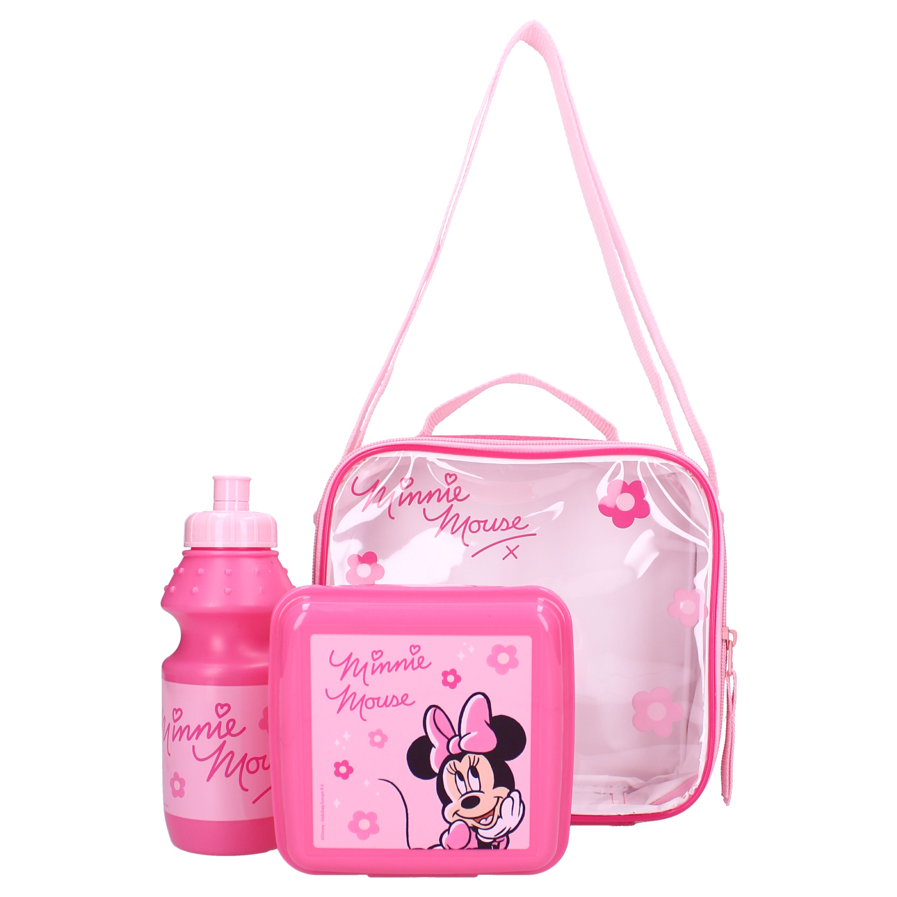 Παιδικό τσαντάκι με σετ δοχείο φαγητού +παγούρι Minnie Mouse
