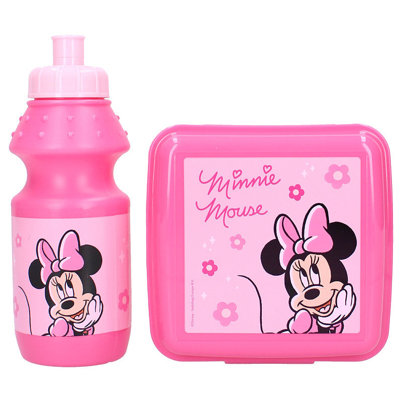 Παιδικό τσαντάκι με σετ δοχείο φαγητού +παγούρι Minnie Mouse
