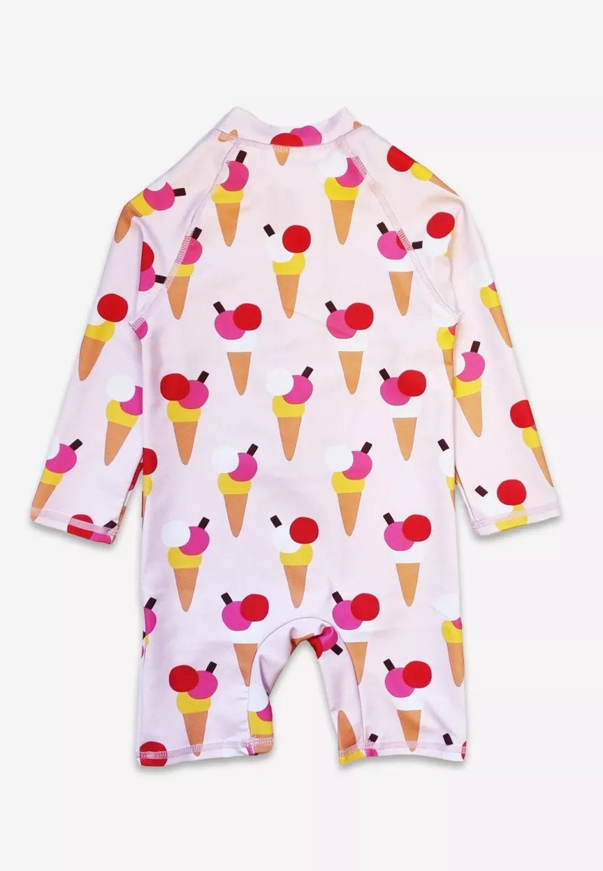 Baby One-Piece Swimsuit Ice Cream 3-24M-Organic Cotton