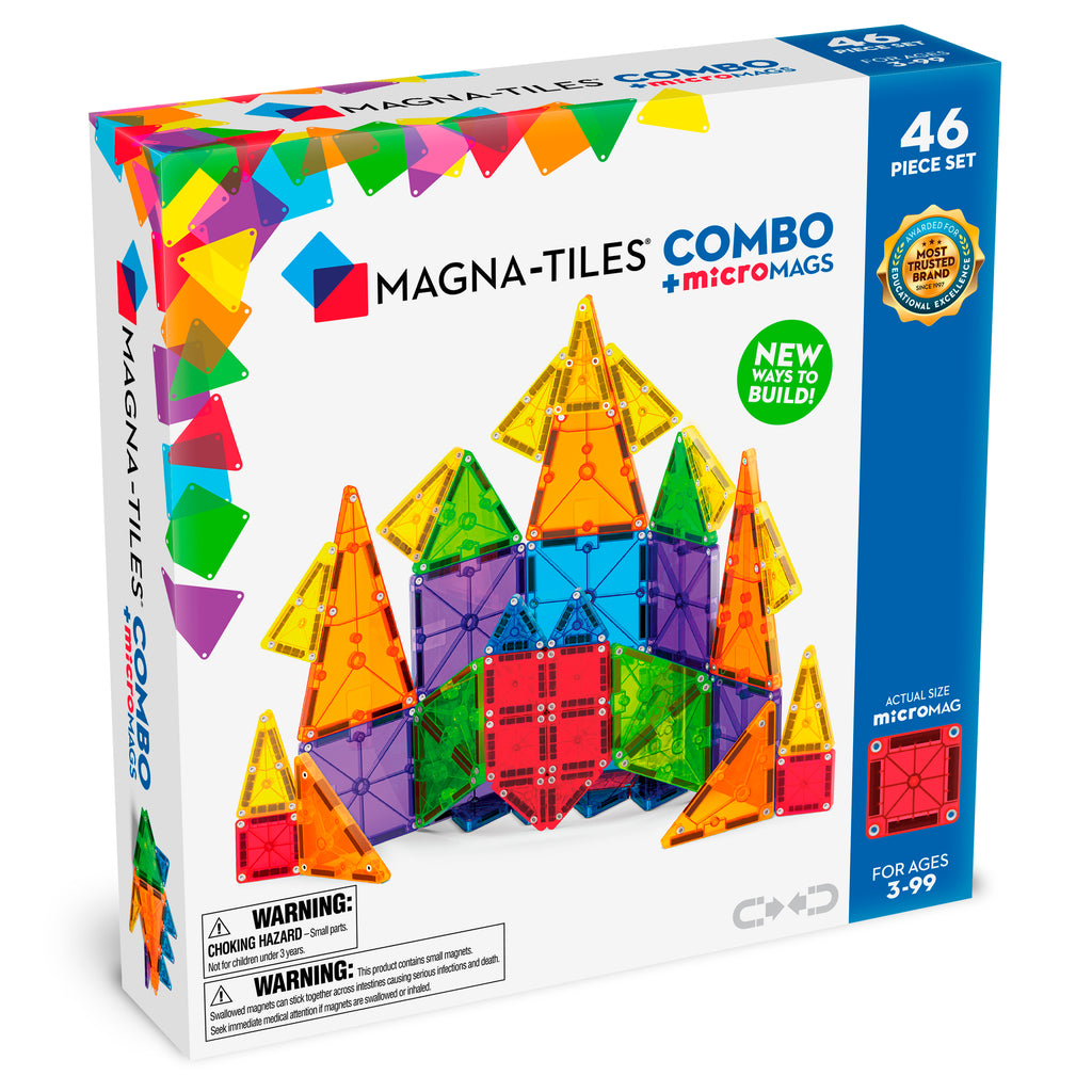 Μαγνητικό Παιχνίδι 46 κομματιών Combo + Micro Mags 3ετών+ Magna Tiles 244046