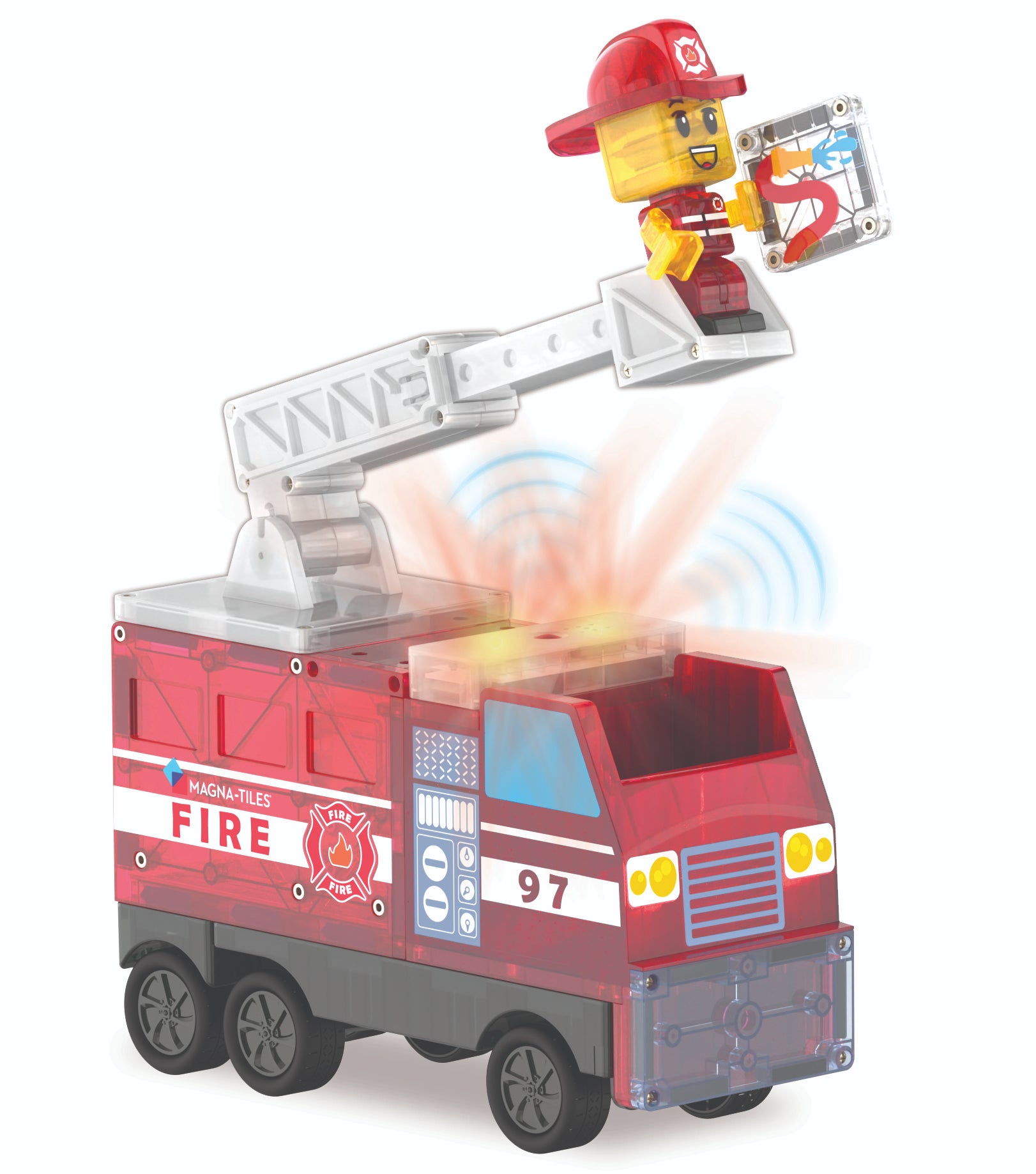 Παιδικό μαγνητικό παιχνίδι Fire Station 50κομμάτια 3ετών+ Magna Tiles