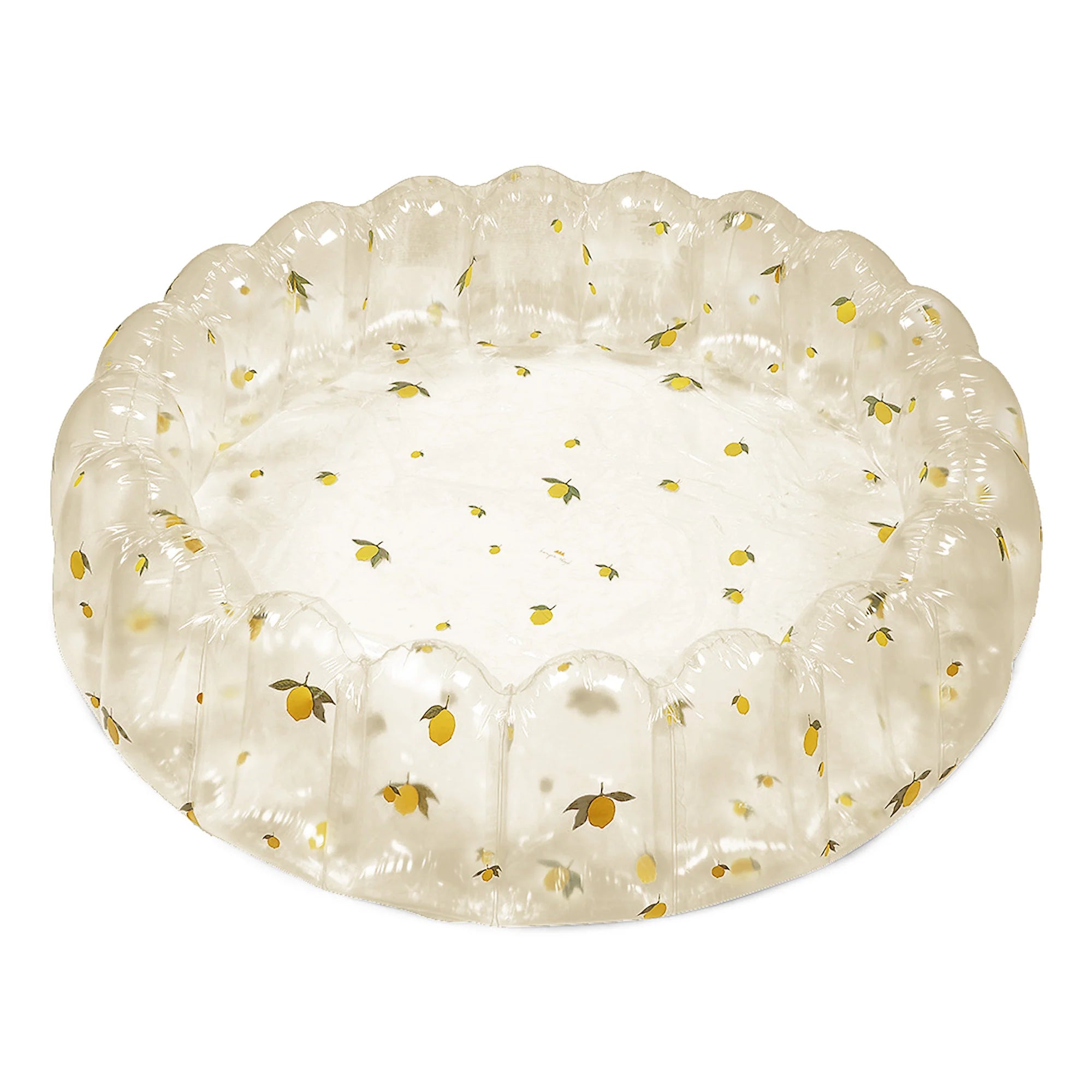 Μεγάλη παιδική φουσκωτή πισίνα διάφανη με λεμονάκια mon grand lemon 160x45cm 3+ ετών Konges Slojd