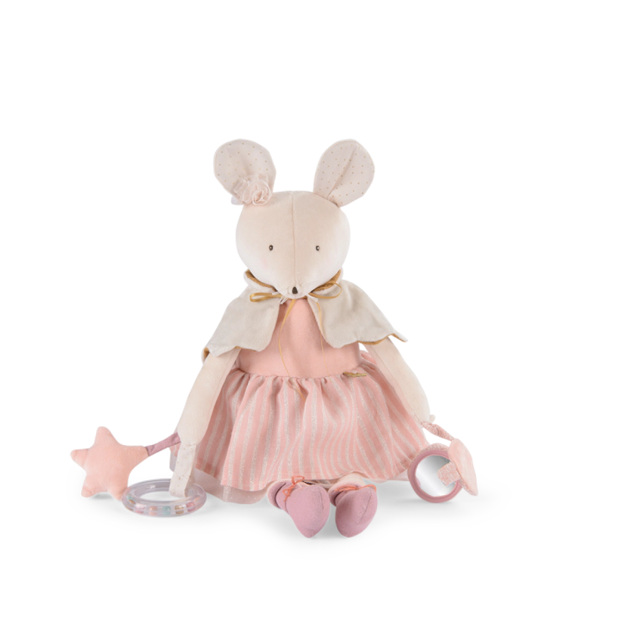Large Plush Activity Mouse for Newborns