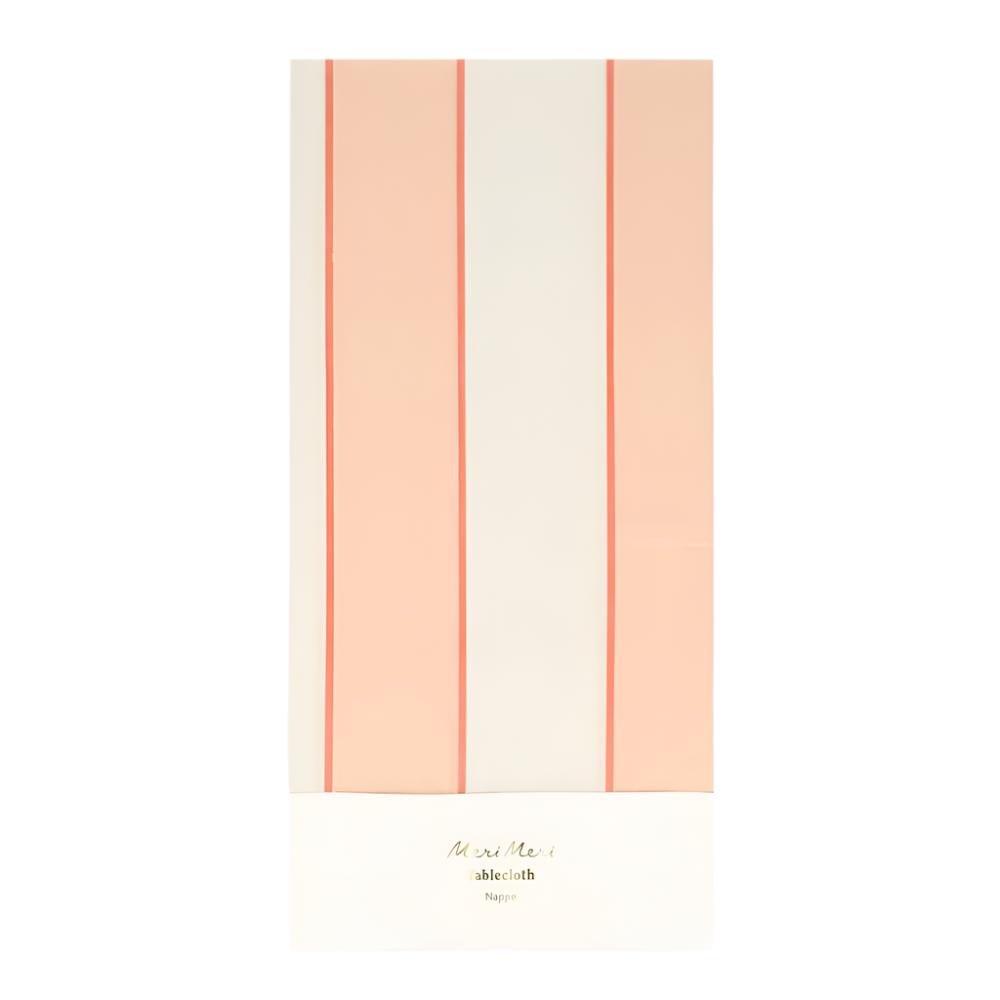 Tablecloth Party Peach Stripe-Meri Meri