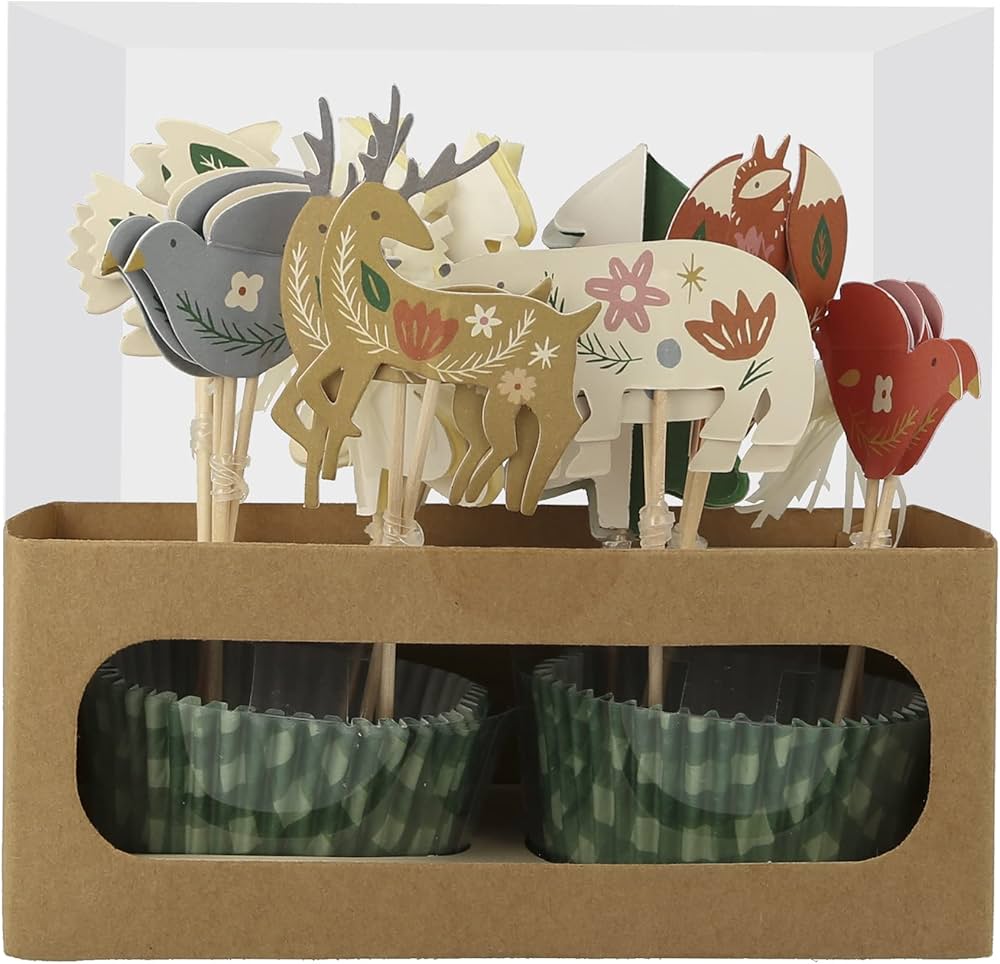 Meri Meri Cupcake Kit Folk Woodland 225540 (24 pcs)