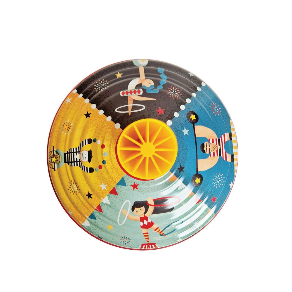 Μεγάλη ρετρό μεταλλική σβούρα με ήχο - Τσίρκο - Svoora