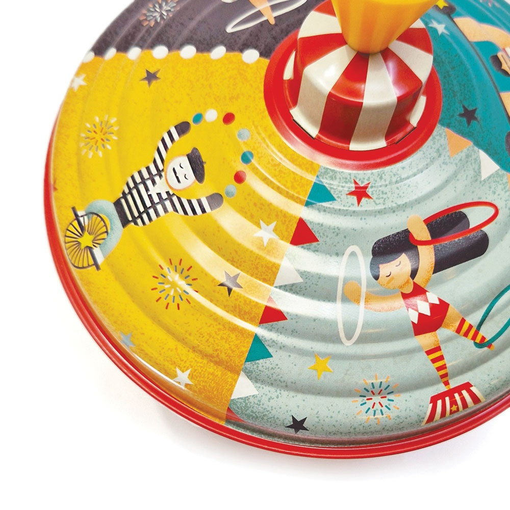 Μεγάλη ρετρό μεταλλική σβούρα με ήχο - Τσίρκο - Svoora