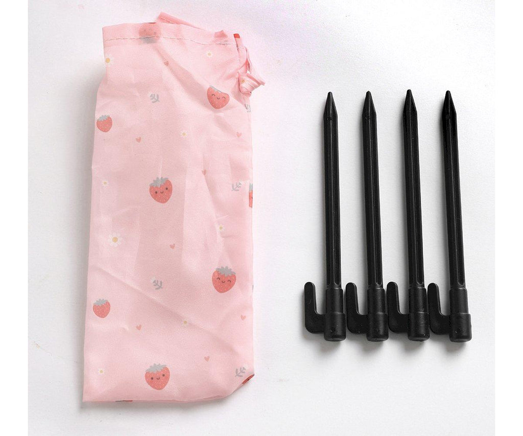 Παιδική Mini σκηνή παραλίας pop-up με τούλι 90x90εκ. Strawberries 10Μ+ Monnëka