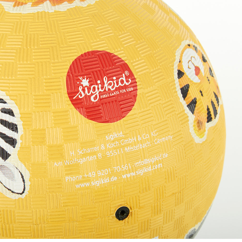 Παιδική μπάλα από 100% φυσικό καουτσούκ "Ζωολογικός κήπος " 17cm  12+ μηνών Sigikid