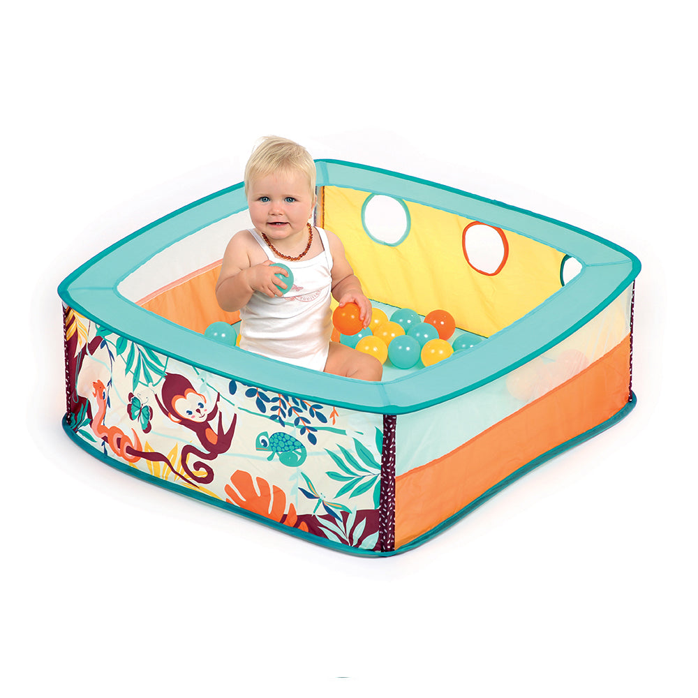 Παιδική μπαλοπισίνα pop-up με 40 μπαλάκια Ζούγκλα 0-4 ετών 80x80x30cm Ludi