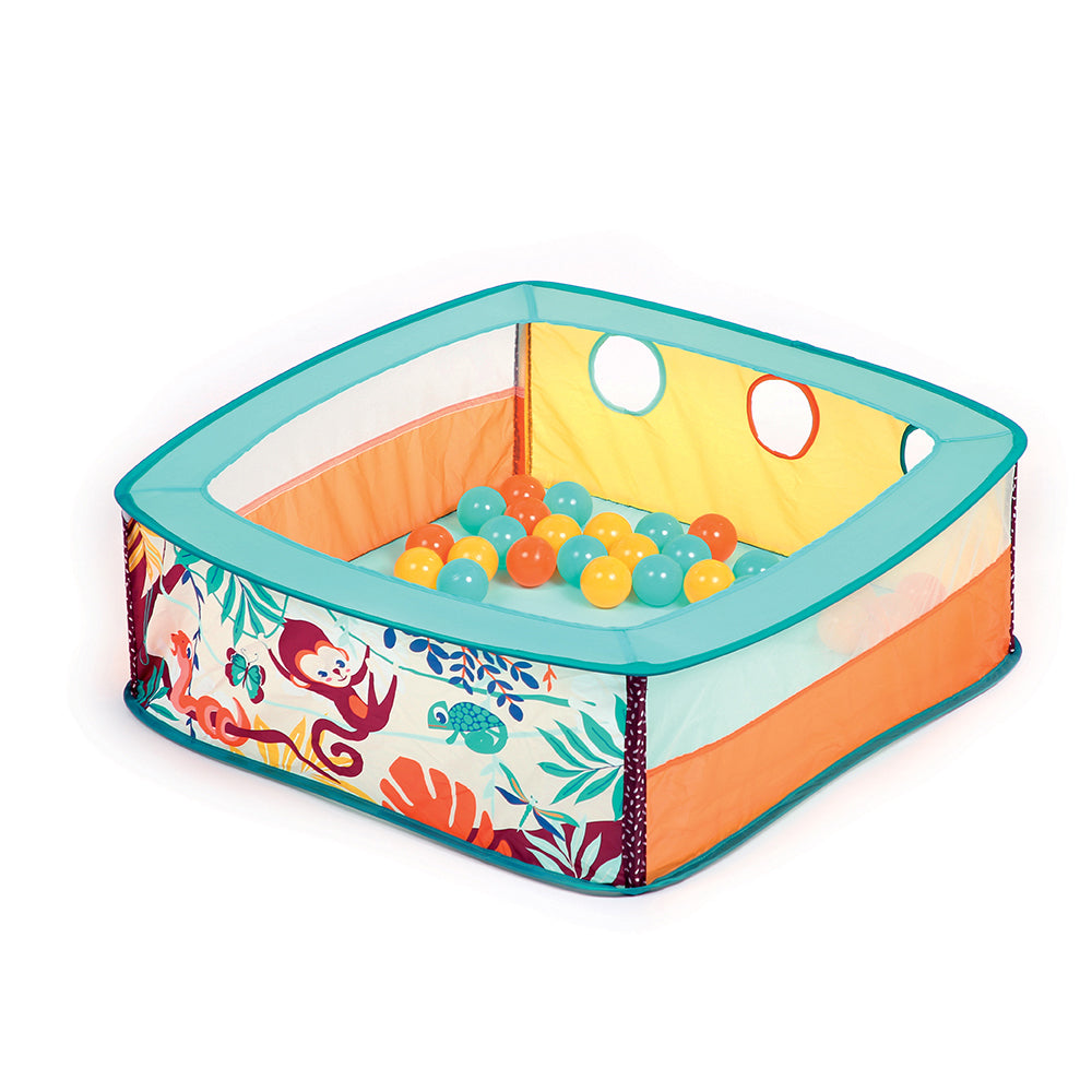Παιδική μπαλοπισίνα pop-up με 40 μπαλάκια Ζούγκλα 0-4 ετών 80x80x30cm Ludi