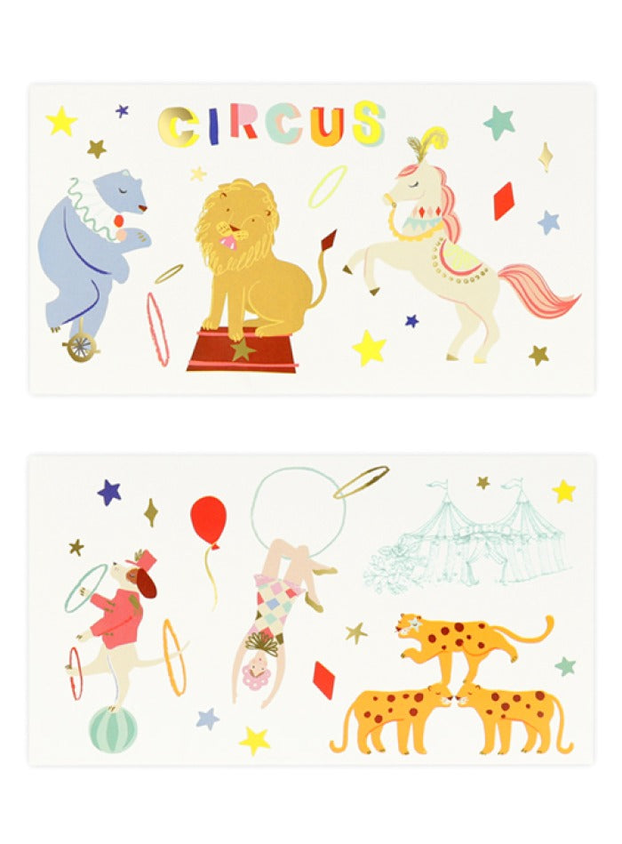 Meri Meri Circus Tattoos (x 2 sheets)