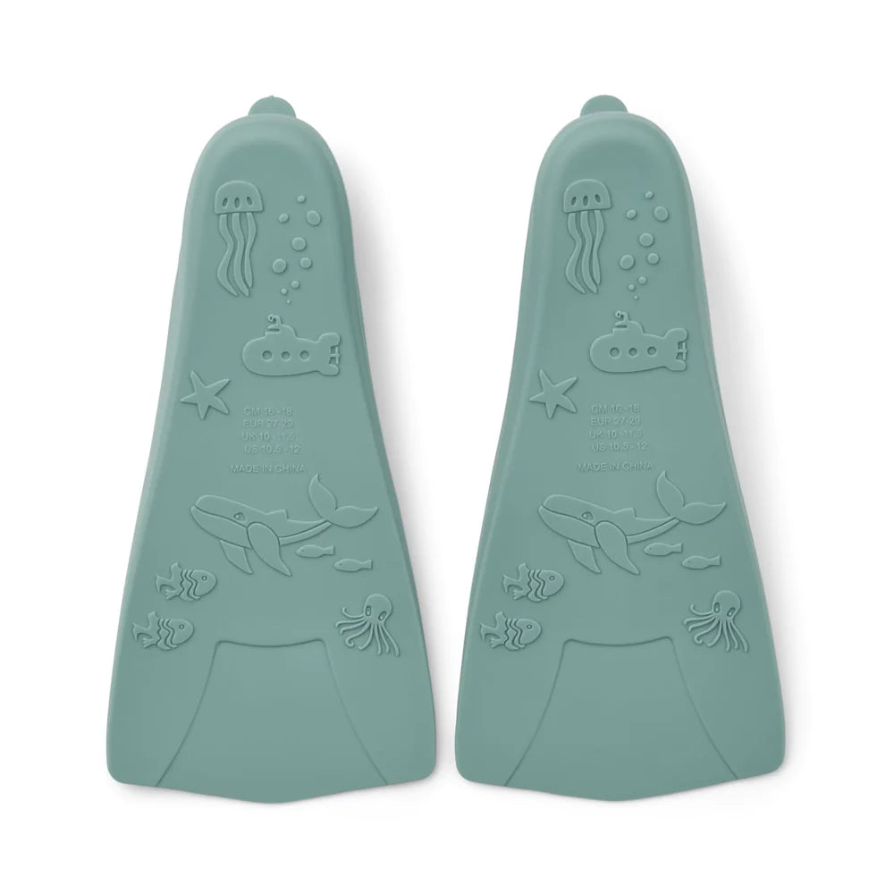 Summer accessories - Children's swim fins - Gustav Peppermint No 27-35