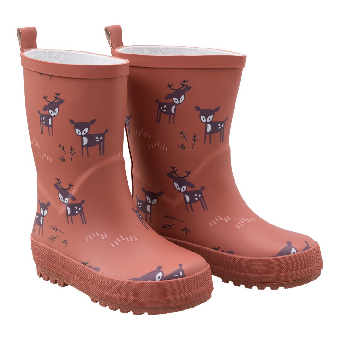 Children's wellies made of 100% natural rubber (No. 21-32) - Deer Copper Fresk