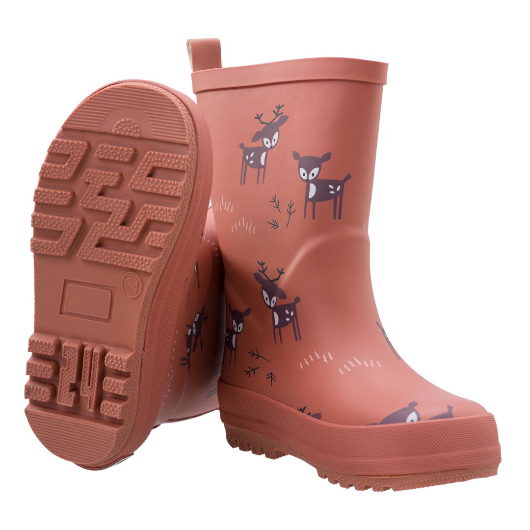 Children's wellies made of 100% natural rubber (No. 21-32) - Deer Copper Fresk